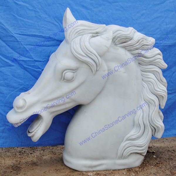 Horse head statue, stone Horse head statue, marble Horse head statue,           ,           