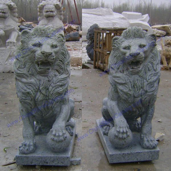 garden stone lions