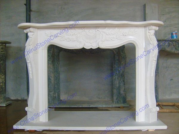 Stone French fireplace 
