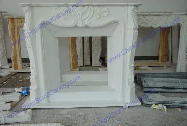 French Fireplace Mantel China Alpha Stone Carvings Factory