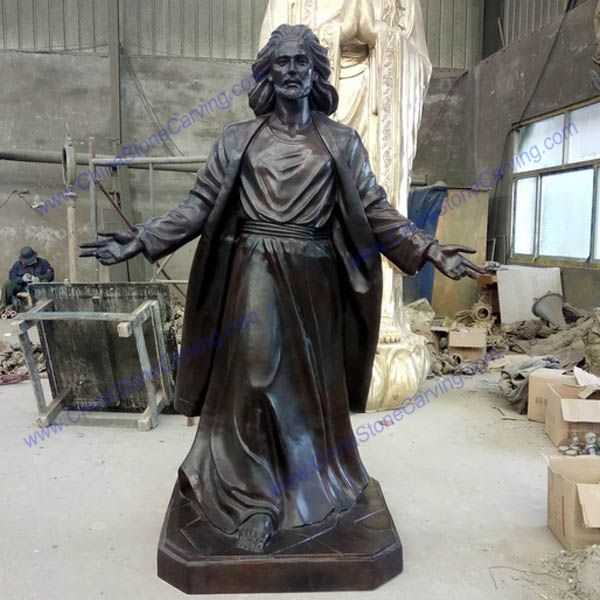 Bronze Jesus statue